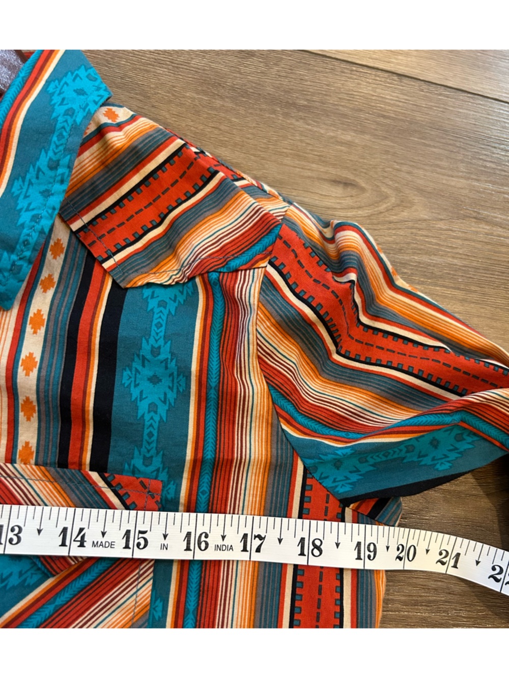 Rock & Roll Denim Southwestern Stripe Western Shirt Stretch Cotton - Picture 4 of 9